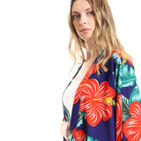 Floral Comfy Summery Kimono With Fringes - Kady