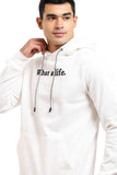 Stitched "What A Life" Hoodie (308) - White Rabbit