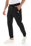 Solid Cargo Pants With 4 Pockets (674) - White Rabbit