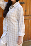 Linen Blend Dress Shirt (3807) - Just4Women