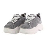 Plain Leather Platform Sneakers - Mr Joe