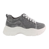 Plain Leather Platform Sneakers - Mr Joe