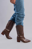 Half Western Crocodile Pattern Boots  - Mr Joe