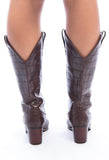 Half Western Crocodile Pattern Boots  - Mr Joe