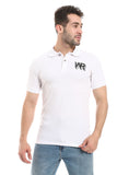 Plain Comfy Buff Polo Shirt - White Rabbit