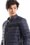 Quilted Band Neck Waterproof Jacket (1406) - White Rabbit