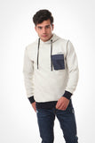 Front Pocket Printed Hoodie (146) - White Rabbit