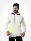 Hooded Hoodie With Pocket (129) - White Rabbit