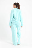 Baby Blue Chill Oversized Stand Up Collar Set - Fit Freak