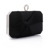 Lock Closure Glittery Pleated Clutch (4057) - Mr Joe