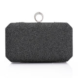 Lock Closure Glittery Pleated Clutch (4057) - Mr Joe