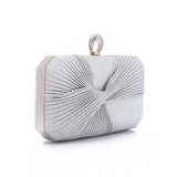 Lock Closure Glittery Pleated Clutch (4057) - Mr Joe