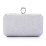 Lock Closure Glittery Pleated Clutch (4057) - Mr Joe