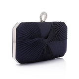 Lock Closure Glittery Pleated Clutch (4057) - Mr Joe