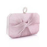 Lock Closure Glittery Pleated Clutch (4057) - Mr Joe