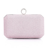 Lock Closure Glittery Pleated Clutch (4057) - Mr Joe