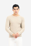 Knitted Pullover Round Neck (1304) - White Rabbit