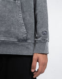 Embroidered Washed Hoodie - Helio