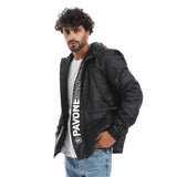 Letter Pattern Waterproof Jacket - Pavone