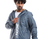 Letter Pattern Waterproof Jacket - Pavone