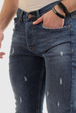 Slim Fit Jeans With Scratches (1193) - White Rabbit