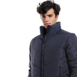 Quilted Full Bomber Jacket - Pavone