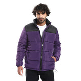 Quilted Pattern Puffer Jacket - Pavone