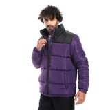 Quilted Pattern Puffer Jacket - Pavone