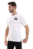 Side Printed "Wr" Classic Polo Shirt - White Rabbit