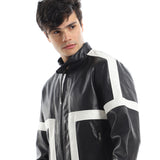 Cool Design Leather Jacket - Pavone