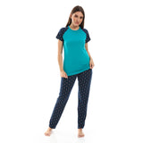 Polka Dot Print Stylish Pajamas Set  - Kady