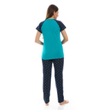 Polka Dot Print Stylish Pajamas Set  - Kady