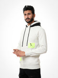 Hooded Hoodie With Pocket (129) - White Rabbit