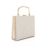 Press Button Closure Glittery Handbag (4995) - Mr Joe