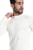 Stitched Parts Solid Pullover (5129) - White Rabbit