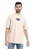 Round Neck Printed Comfy T-Shirt - White Rabbit
