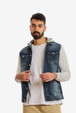 Turn Down Collar Jeans Jacket (601) - White Rabbit