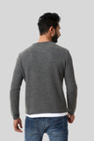 Knitted Acrylic Round Neck Pullover (703) - White Rabbit