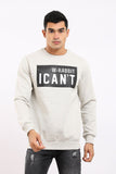 Front Print Round Neck Sweatshirt (302) - White Rabbit