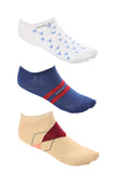 Middle Lines Ankle Cotton Socks - White Rabbit