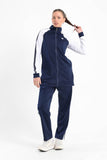Dark Blue Classic Stand Up Collar Tracksuit - Fit Freak