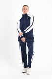 Dark Blue Classic Stand Up Collar Tracksuit - Fit Freak