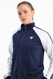 Dark Blue Classic Stand Up Collar Tracksuit - Fit Freak