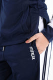 Dark Blue Classic Stand Up Collar Tracksuit - Fit Freak