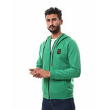 Middle Zipper Solid Casual Hoodie (216) - White Rabbit