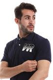 Side Stitched Patch Cotton Polo Shirt - White Rabbit