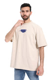Round Neck Printed Comfy T-Shirt - White Rabbit