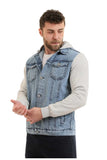 Turn Down Collar Jeans Jacket (601) - White Rabbit