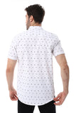 Self Pattern Buttons Down Closure Shirt - White Rabbit
