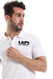 Side Stitched Patch Cotton Polo Shirt - White Rabbit